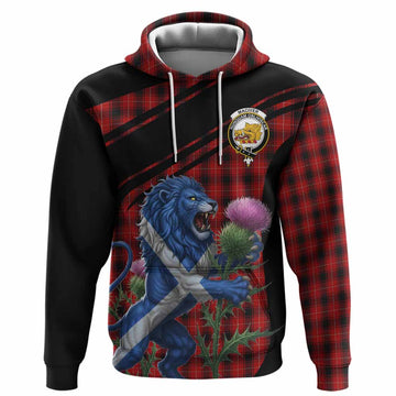 MacIver (McIver) Tartan Crest Hoodie Scottish Lion Rampant Thistle