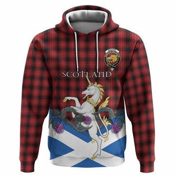 MacIver (McIver) Tartan Crest Hoodie Scottish Unicorn With Thistle