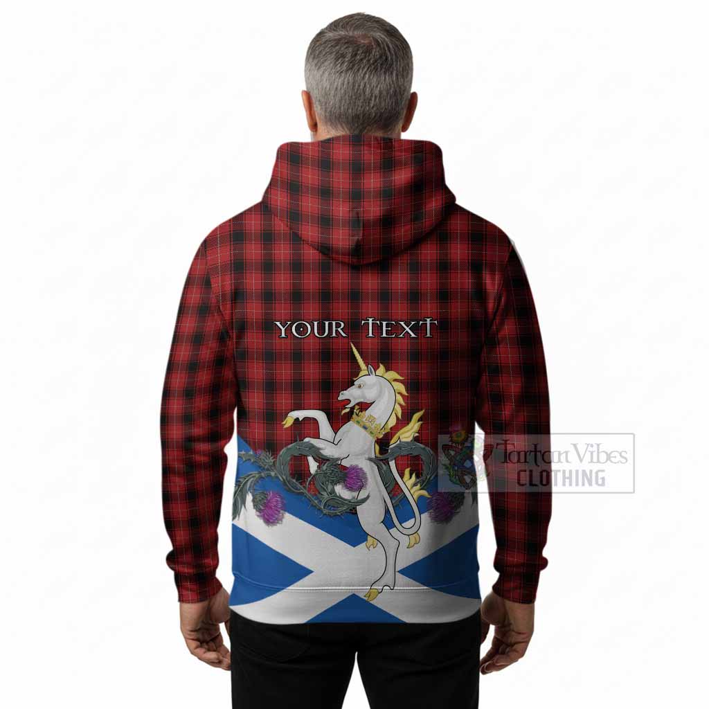 MacIver (McIver) Tartan Crest Hoodie Scottish Unicorn With Thistle