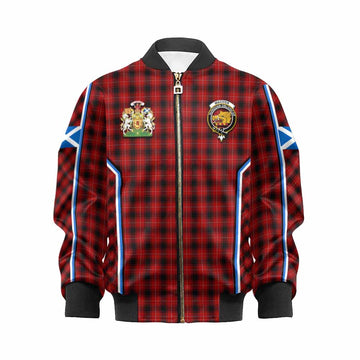 MacIver (McIver) Tartan Crest Kid Bomber Jacket Scotland Coat of Arm Flag Style