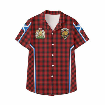 MacIver (McIver) Tartan Crest Kid Hawaiian Shirt Scotland Coat of Arm Flag Style