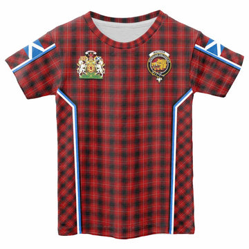 MacIver (McIver) Tartan Crest Kid T-shirt Scotland Coat of Arm Flag Style