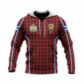 MacIver (McIver) Tartan Crest Knitted Hoodie Scotland Coat of Arm Flag Style