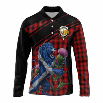 MacIver (McIver) Tartan Crest Long Sleeve Button Shirts Scottish Lion Rampant Thistle
