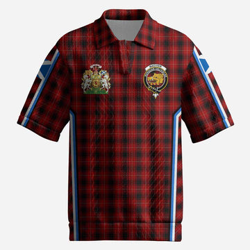 MacIver (McIver) Tartan Crest Men’s Polo Sweater Top Scotland Coat of Arm Flag Style