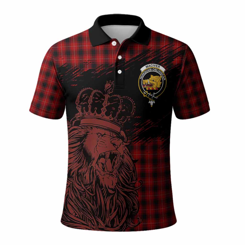 MacIver (McIver) Tartan Crest Polo Shirt Crowned Lion Heritage Style