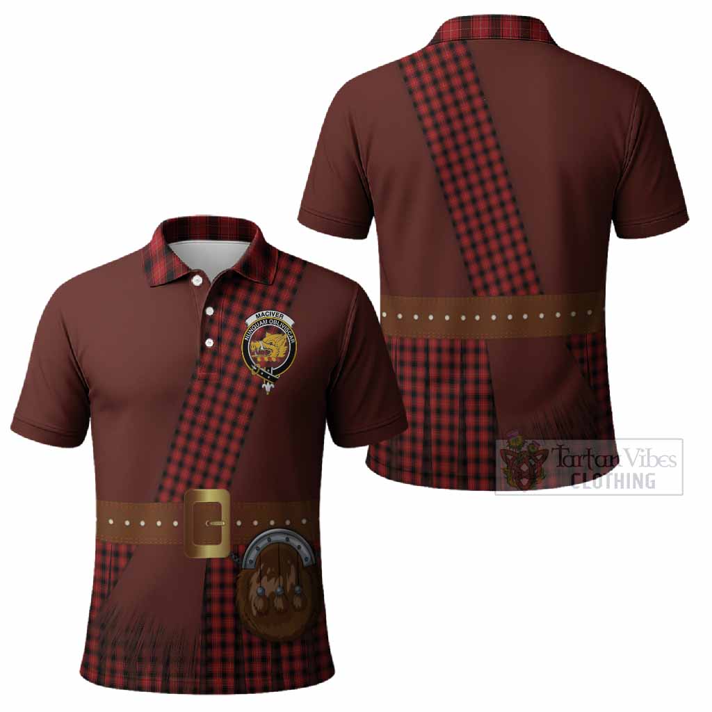 MacIver (McIver) Tartan Crest Polo Shirt Kilt Costume Style
