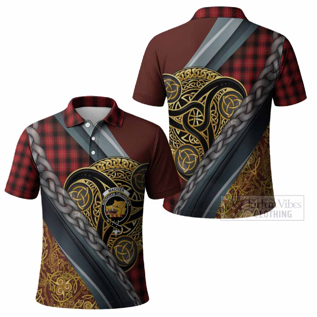 MacIver (McIver) Tartan Crest Polo Shirt Scottish Triskele Celtic