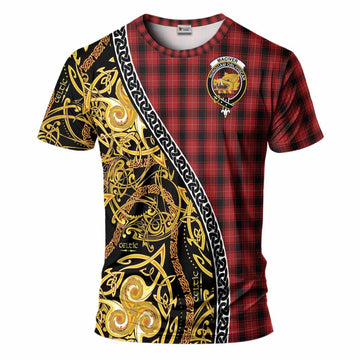 MacIver (McIver) Tartan Crest T-Shirt Celtic Knot and Triple Trickle Spiral Symbols