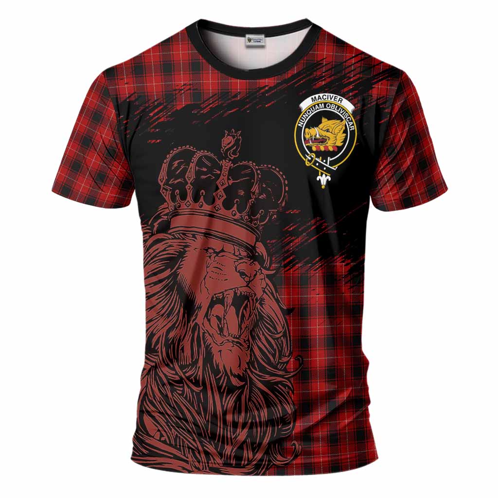 MacIver (McIver) Tartan Crest T-Shirt Crowned Lion Heritage Style