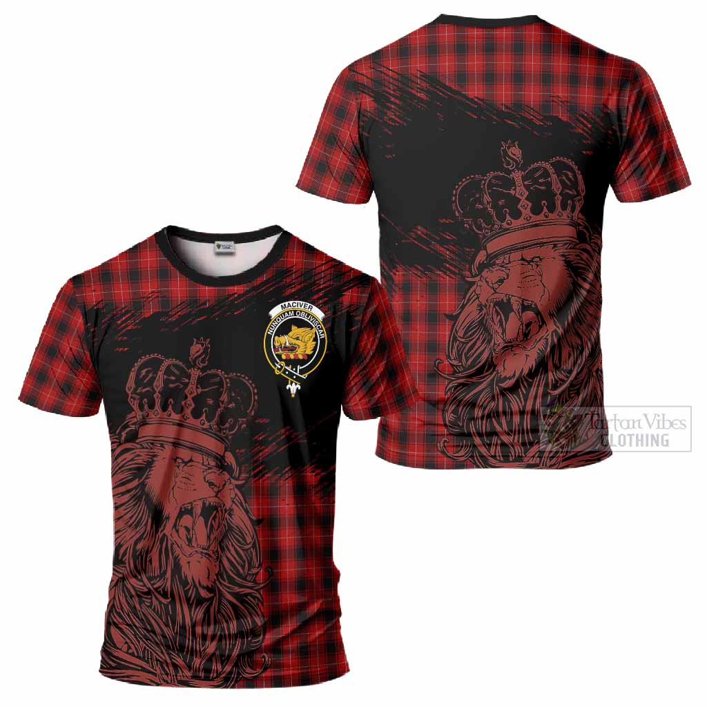 MacIver (McIver) Tartan Crest T-Shirt Crowned Lion Heritage Style