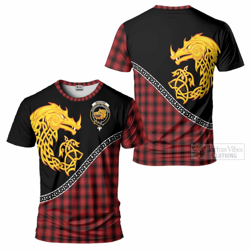 MacIver (McIver) Tartan Crest T-Shirt Legendary Dragon Knot Half Style