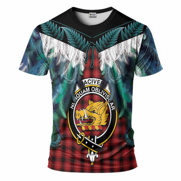 MacIver (McIver) Tartan Crest T-Shirt New Zealand Maori Korowai Cloak