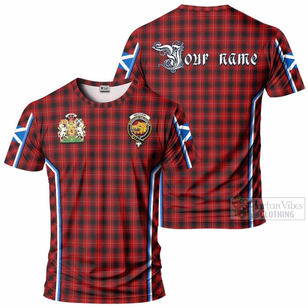 MacIver (McIver) Tartan Crest T-shirt Scotland Coat of Arm Flag Style - Tartan Vibes Clothing
