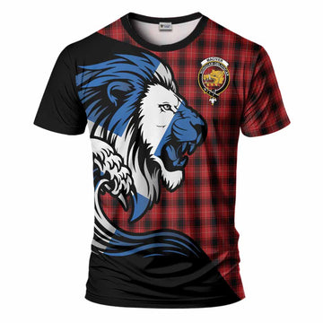 MacIver (McIver) Tartan Crest T-Shirt Scottish Golden Lions Wave Flow
