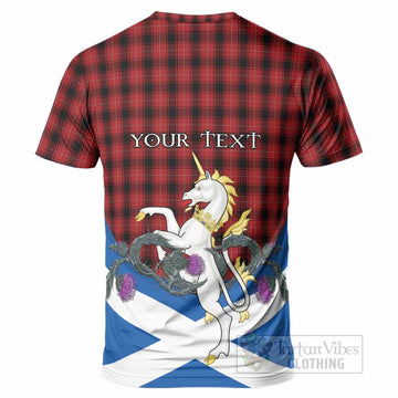 MacIver (McIver) Tartan Crest T-Shirt Scottish Unicorn With Thistle