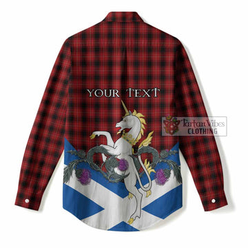 MacIver (McIver) Tartan Crest Women Casual Shirt Scottish Unicorn With Thistle