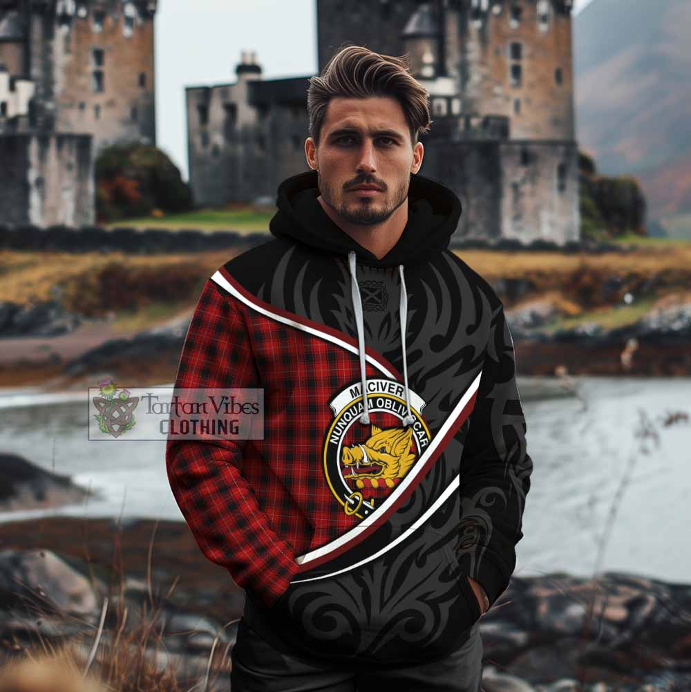 MacIver (McIver) Tartan Family Crest Cotton Hoodie Celtic Scottish Thistle Floral - Tartan Vibes Clothing