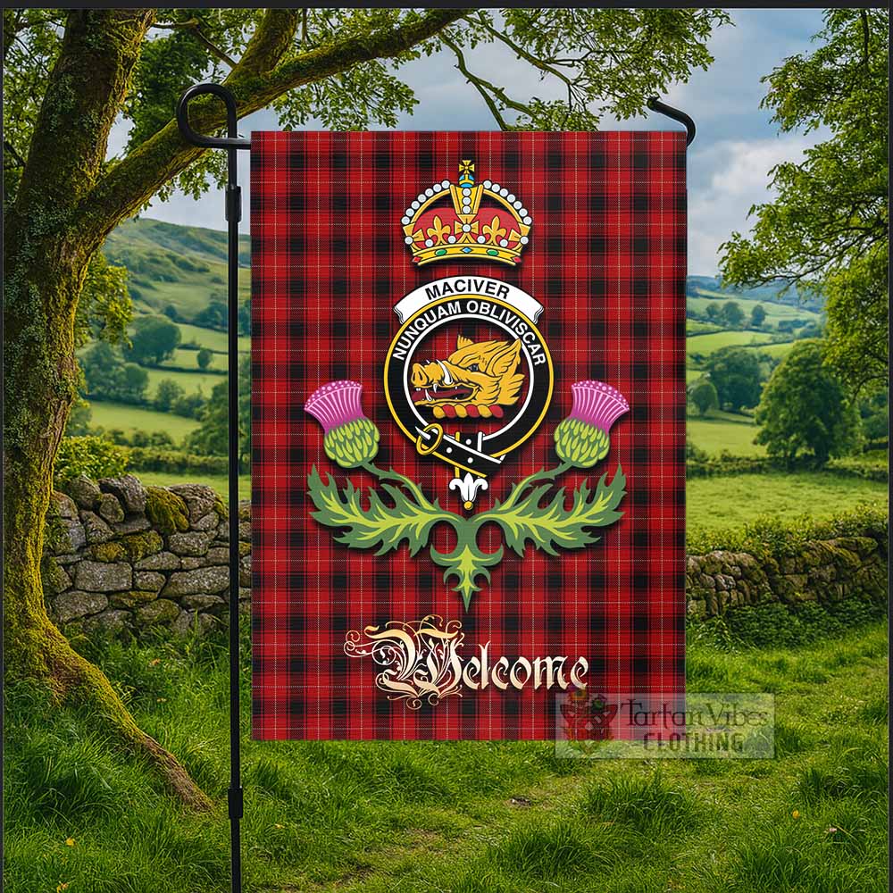 MacIver (McIver) Tartan Family Crest Garden Flag Royal Thistle Welcome Style - Tartan Vibes Clothing