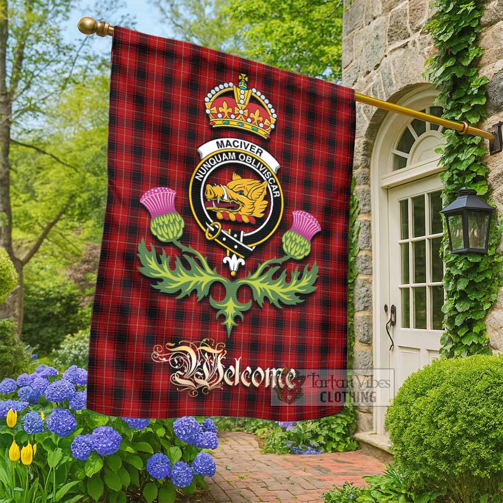 MacIver (McIver) Tartan Family Crest Garden Flag Royal Thistle Welcome Style - Tartan Vibes Clothing