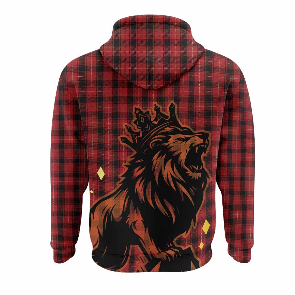 MacIver (McIver) Tartan Family Crest Hoodie Crowned Lion Roaring
