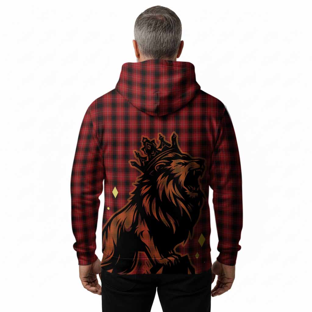 MacIver (McIver) Tartan Family Crest Hoodie Crowned Lion Roaring