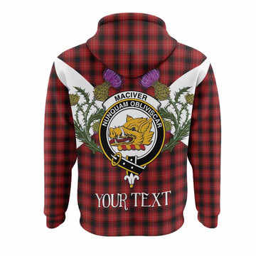 MacIver (McIver) Tartan Family Crest Hoodie Scottish Burns Night Thistle Floral