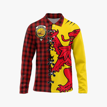 MacIver (McIver) Tartan Family Crest Long Sleeve Polo Shirt Lion Rampant Honor
