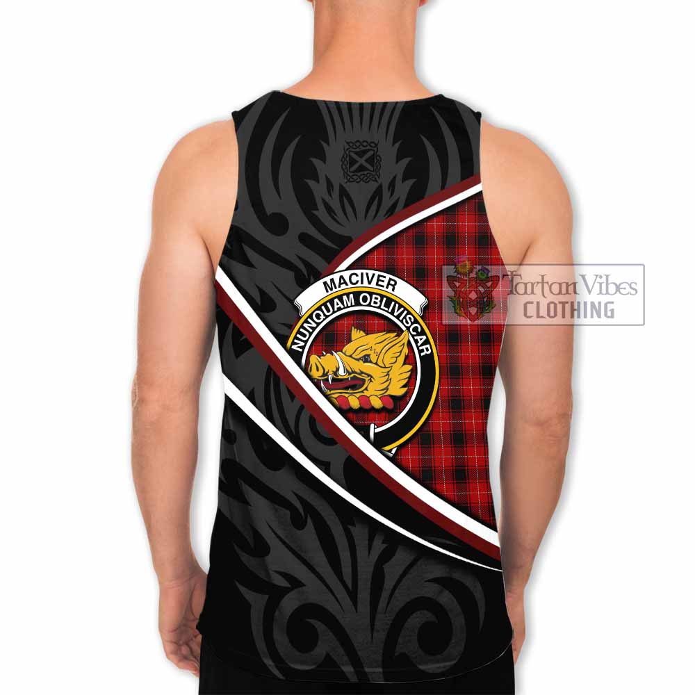 MacIver (McIver) Tartan Family Crest Men Tank Top Celtic Scottish Thistle Floral - Tartan Vibes Clothing