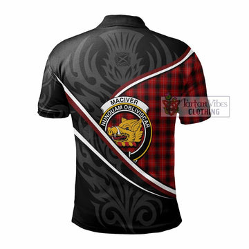 MacIver (McIver) Tartan Family Crest Polo Shirt Celtic Scottish Thistle Floral