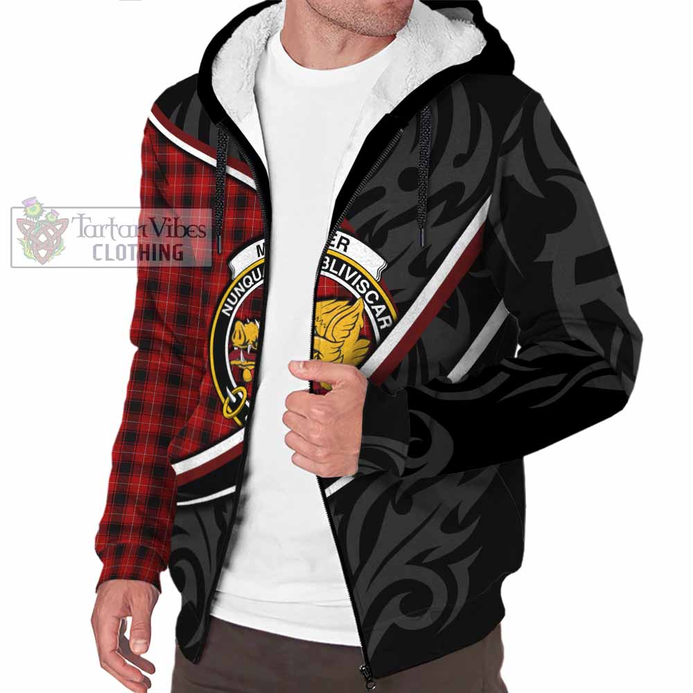 MacIver (McIver) Tartan Family Crest Sherpa Hoodie Celtic Scottish Thistle Floral - Tartan Vibes Clothing