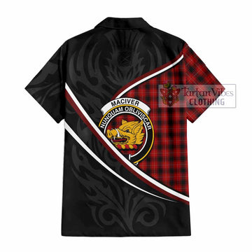 MacIver (McIver) Tartan Family Crest Hawaiian Shirt Celtic Scottish Thistle Floral