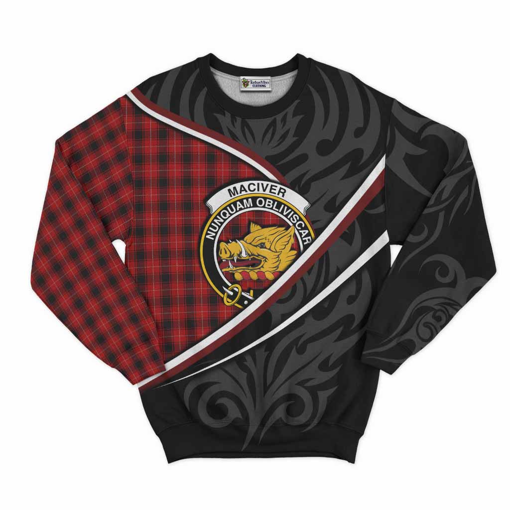 MacIver (McIver) Tartan Family Crest Sweatshirt Celtic Scottish Thistle Floral - Tartan Vibes Clothing