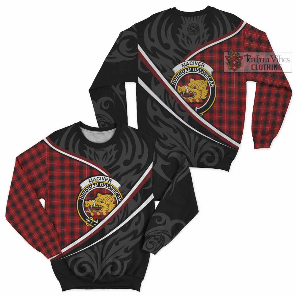 MacIver (McIver) Tartan Family Crest Sweatshirt Celtic Scottish Thistle Floral - Tartan Vibes Clothing