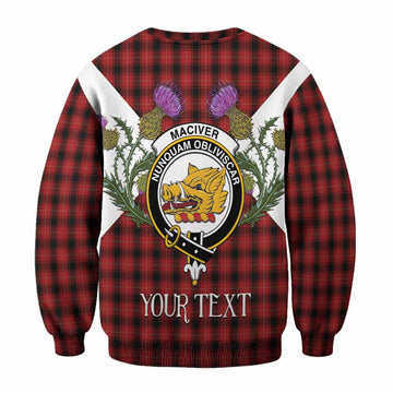 MacIver (McIver) Tartan Family Crest Sweatshirt Scottish Burns Night Thistle Floral