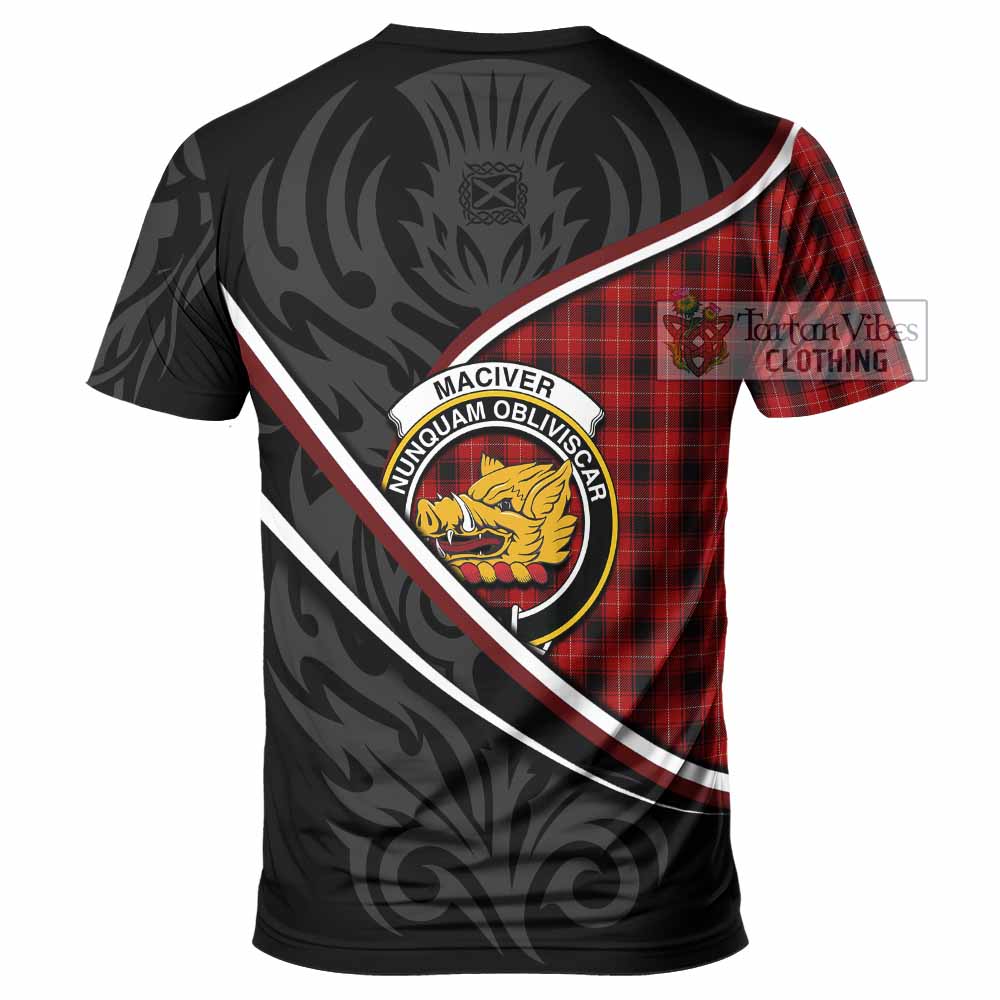 MacIver (McIver) Tartan Family Crest T-shirt Celtic Scottish Thistle Floral - Tartan Vibes Clothing