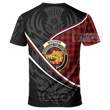 MacIver (McIver) Tartan Family Crest T-shirt Celtic Scottish Thistle Floral