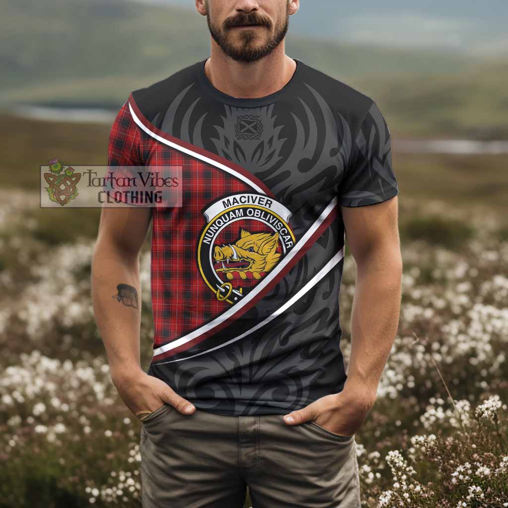 MacIver (McIver) Tartan Family Crest T-shirt Celtic Scottish Thistle Floral - Tartan Vibes Clothing
