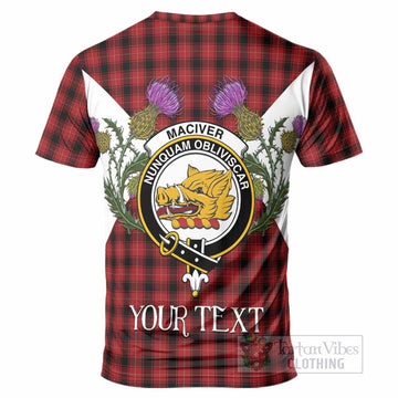 MacIver (McIver) Tartan Family Crest T-Shirt Scottish Burns Night Thistle Floral