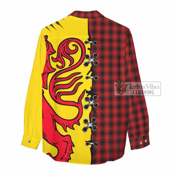 MacIver (McIver) Tartan Family Crest Women Casual Shirt Lion Rampant Honor