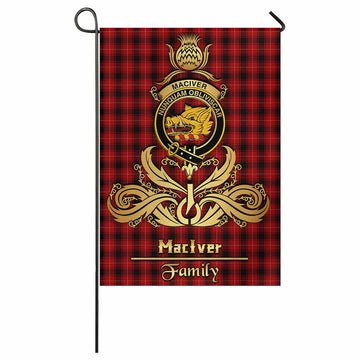 MacIver (McIver) Tartan Garden Flag with Highland Thistle Cherish Family Crest Style