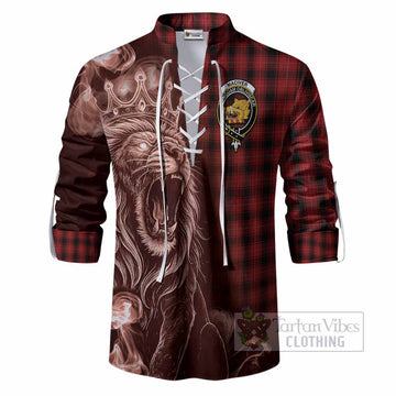 MacIver (McIver) Tartan Ghillie Shirt Roaring Lion Heritage