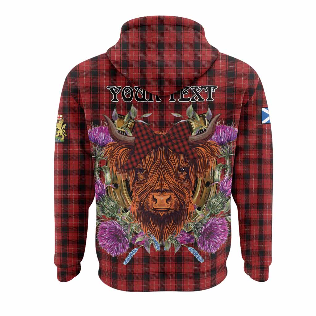 MacIver (McIver) Tartan Hoodie Scottish Thistle Heilan Coo