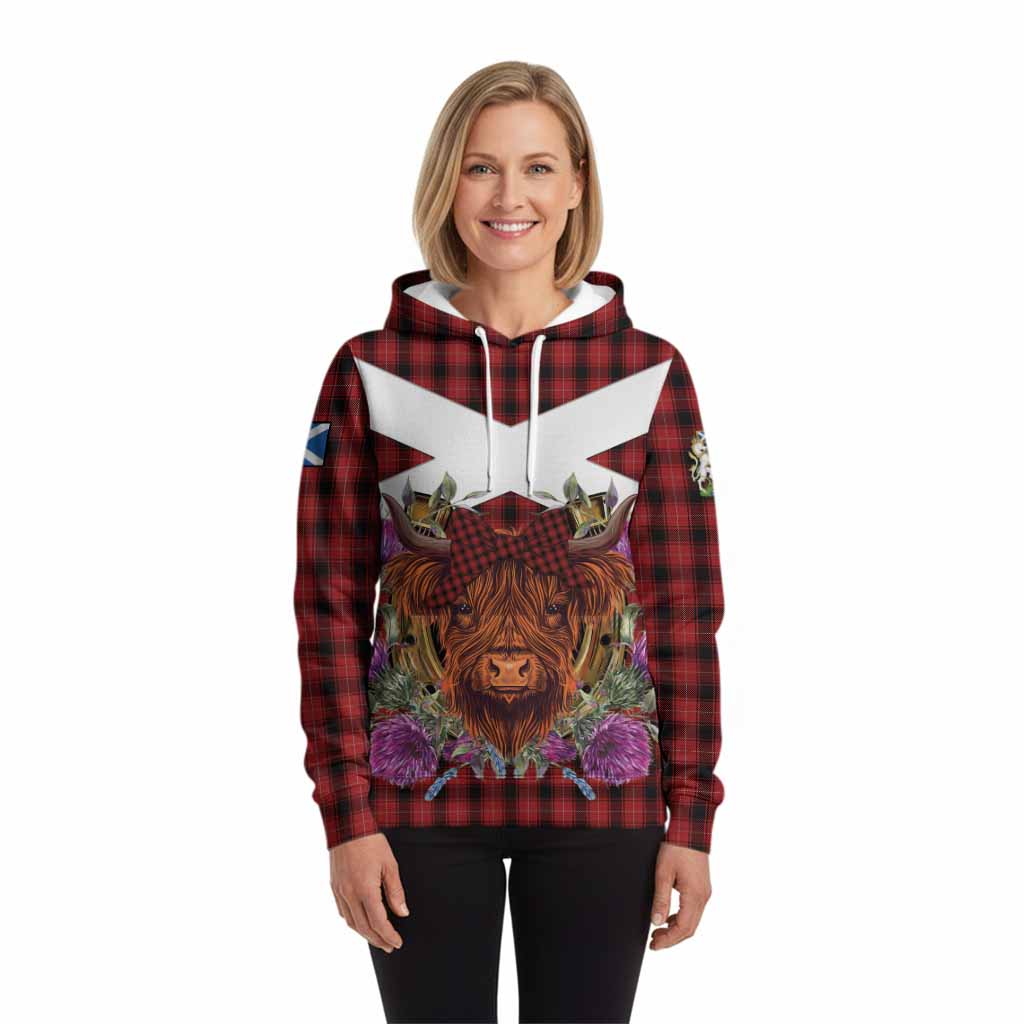 MacIver (McIver) Tartan Hoodie Scottish Thistle Heilan Coo