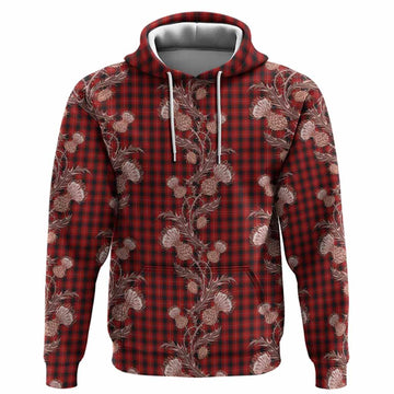 MacIver (McIver) Tartan Hoodie Seamless Scottish Thistle Flowers