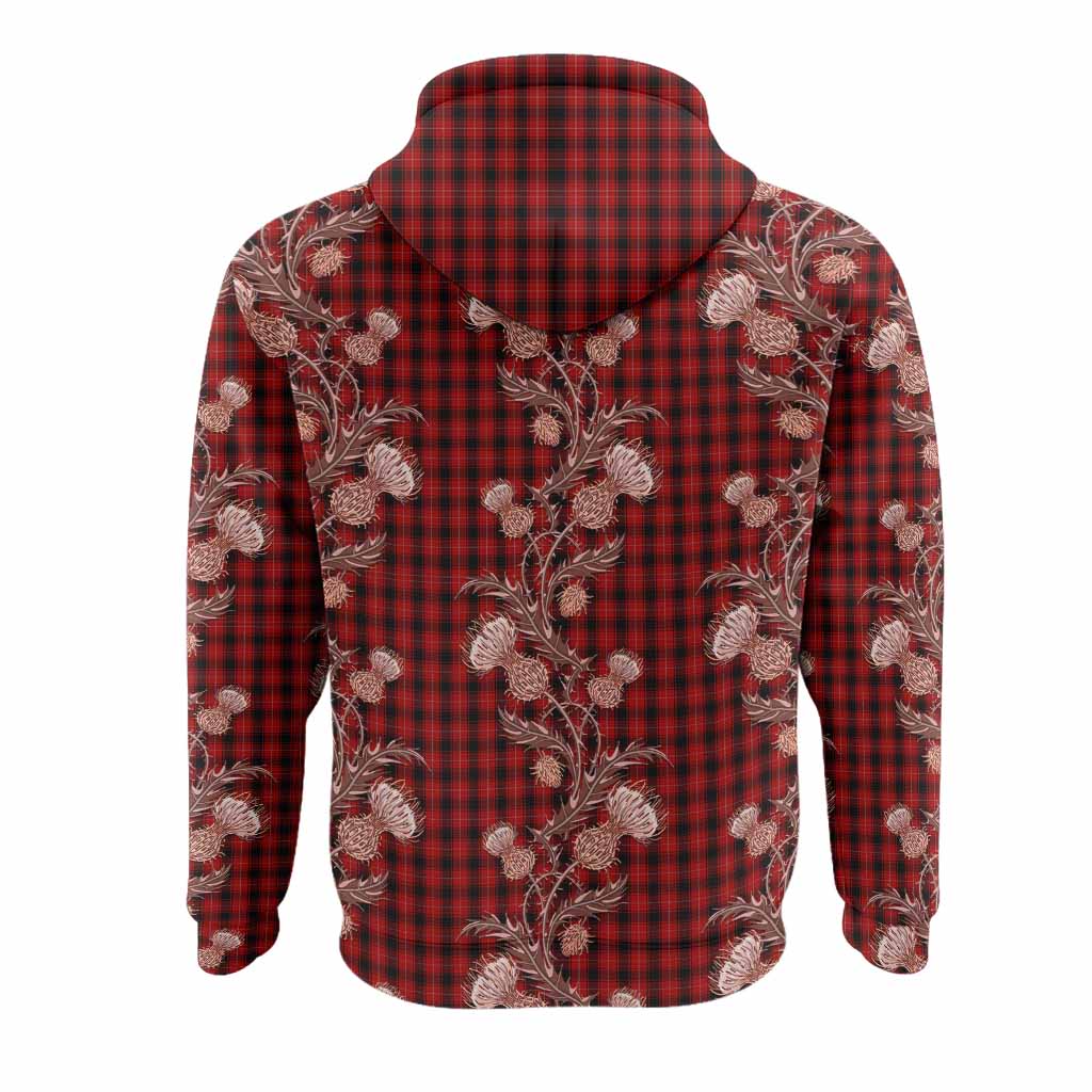 MacIver (McIver) Tartan Hoodie Seamless Scottish Thistle Flowers