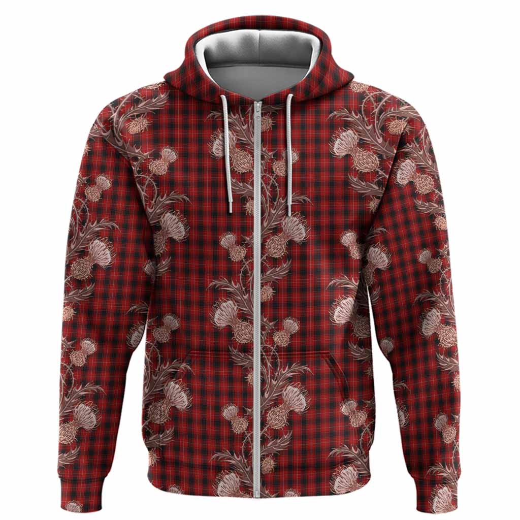 MacIver (McIver) Tartan Hoodie Seamless Scottish Thistle Flowers
