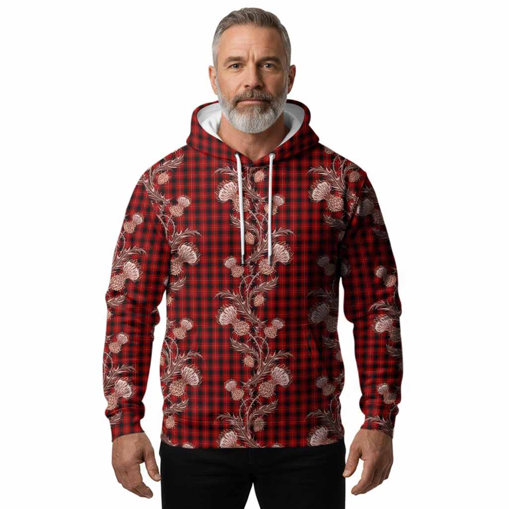 MacIver (McIver) Tartan Hoodie Seamless Scottish Thistle Flowers