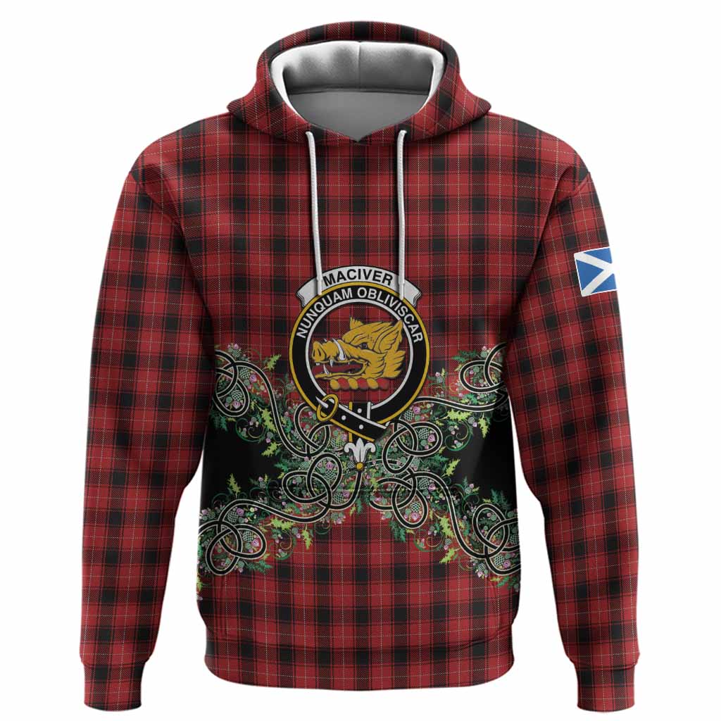 MacIver (McIver) Tartan Hoodie Thistle Scottish Spirit