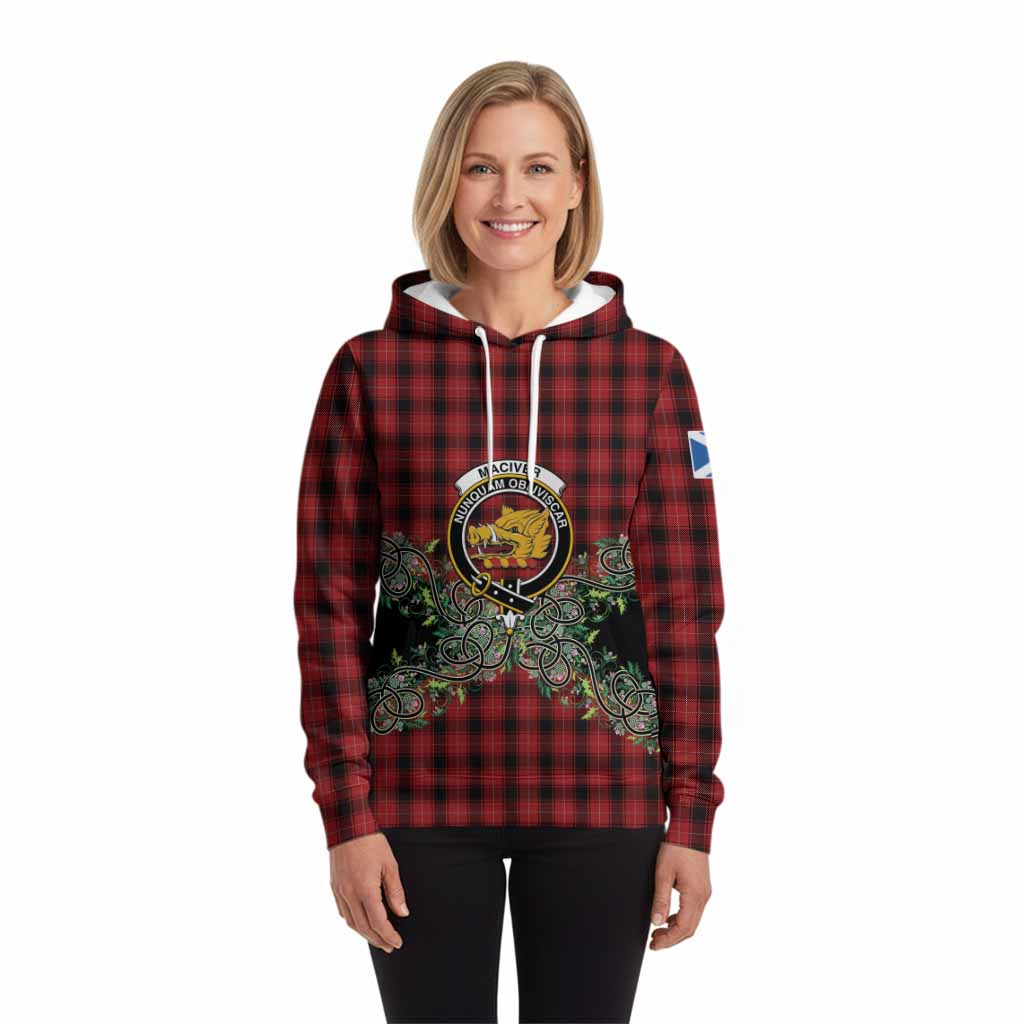 MacIver (McIver) Tartan Hoodie Thistle Scottish Spirit